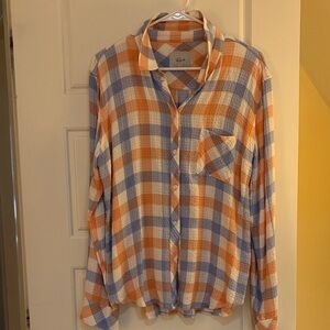 Rails Brady Shirt-Blue Melon Plaid (L) NWOT